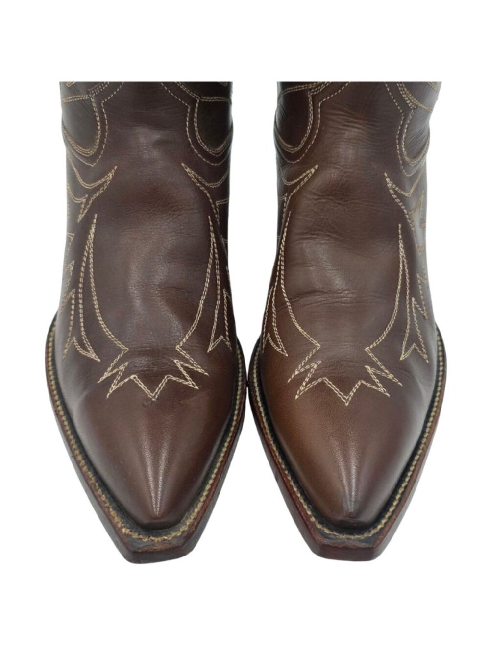 Rocketbuster Boots Women 7.5 Brown Blue Short Leather Cowgirl Western TexasUSA - Picture 7 of 16